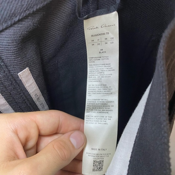 Rick Owen's FW24 Porterville Bolan Bootcut black denim - Picture 2 of 14